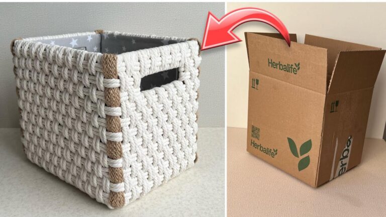 Transformez une simple boîte en panier tendance… Astuce DIY impressionnante et économique