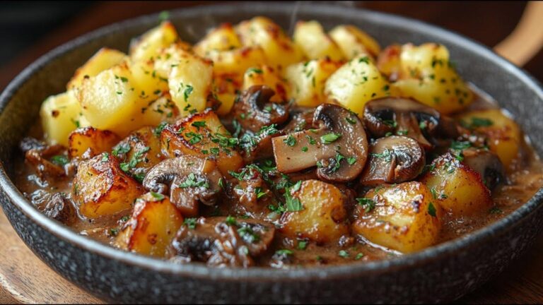 Ces champignons et pommes de terre croustillantes… le secret d’un plat réconfortant et léger !
