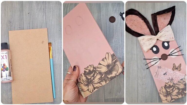 Découvrez comment fabriquer une adorable boîte cadeau lapin… avec des matériaux du