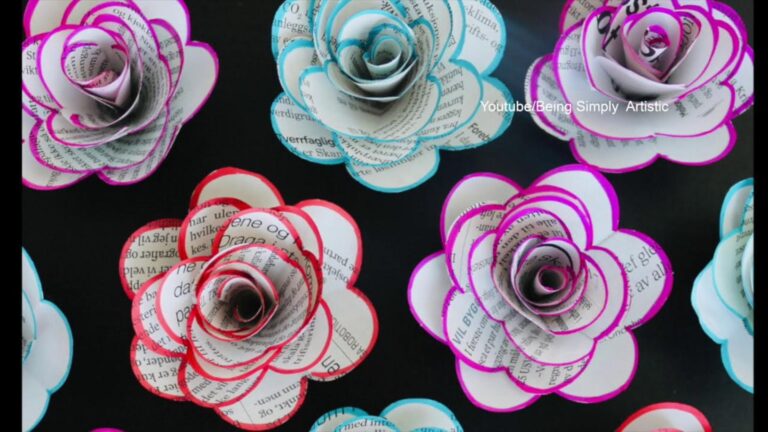 Transformez de vieux journaux en roses époustouflantes… Un secret déco à découvrir !