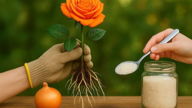 3 astuces magiques pour faire pousser des roses avec juste de l&rsquo;oignon et de l&rsquo;eau !