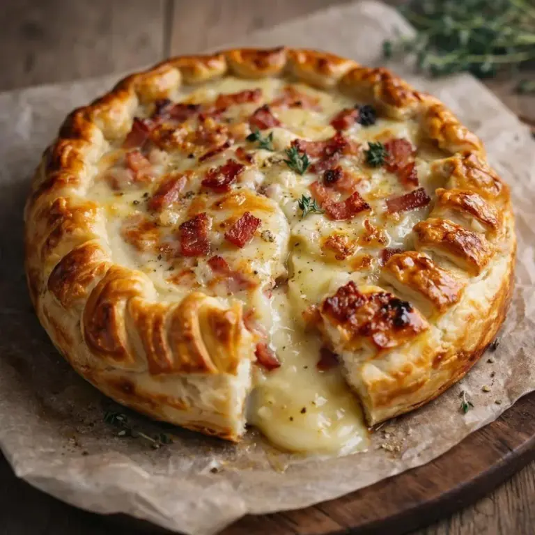 Comment réaliser un feuilleté au camembert et lardons croustillant et fondant