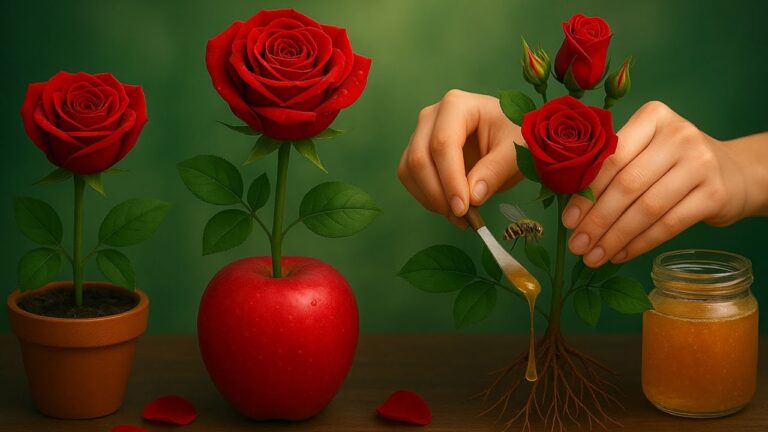 1 cuillère de miel pour faire-raciner vos boutures de roses en un clin d&rsquo;œil !