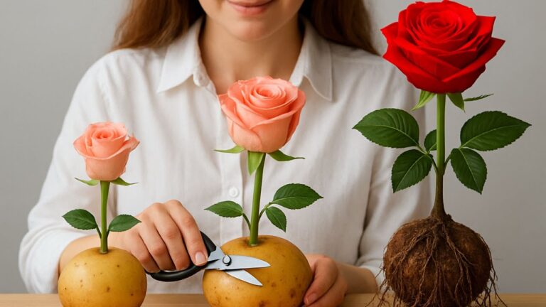 Faites pousser 100 racines en une nuit avec une rose et une pomme de terre !