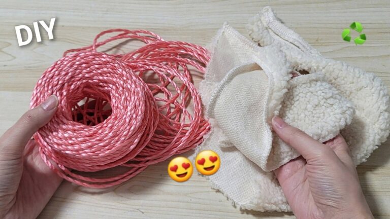 Transformez 5 morceaux de tissus en déco chic avec de la corde rose recyclée !