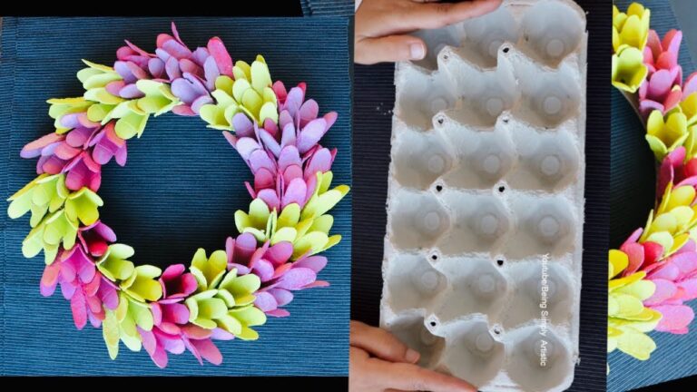 Créez 5 fleurs en boîte à œufs pour décorer vos murs facilement !